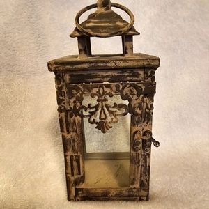 Beautiful metal and glass lantern